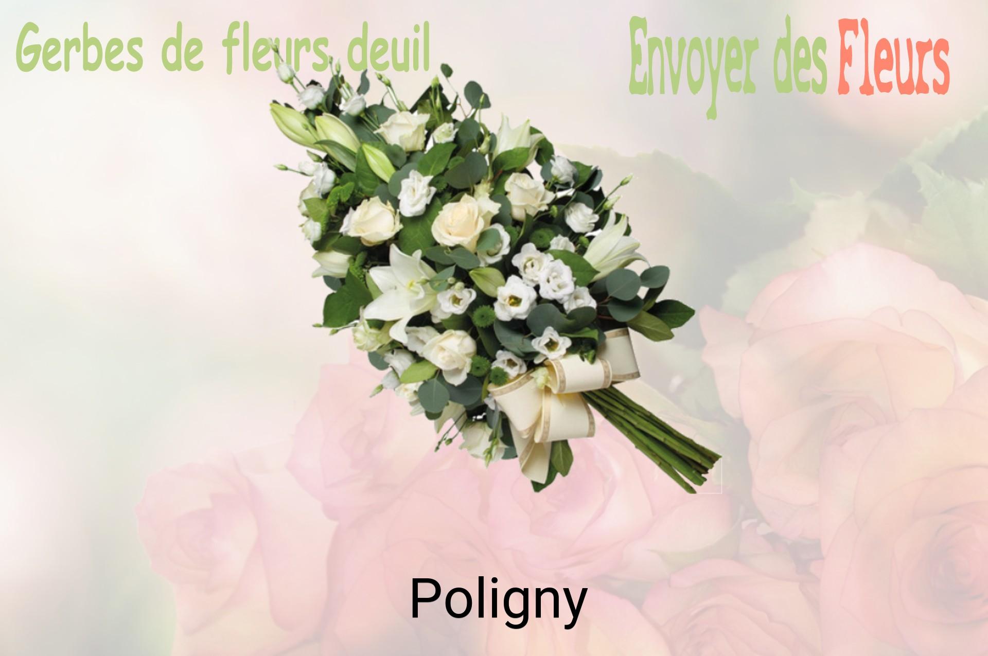 Gerbe de fleurs de deuil livrée à Poligny